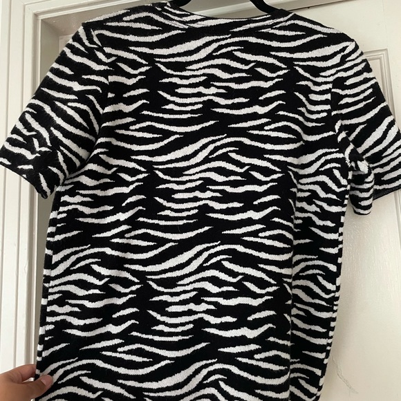 Premise zebra print short sleeved sweater - Picture 4 of 4
